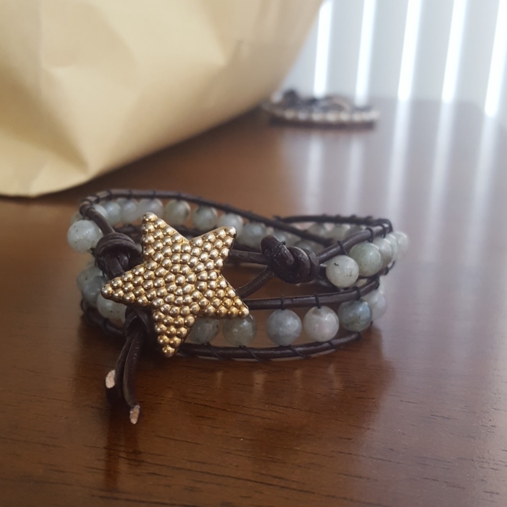 Leather wrap bracelet